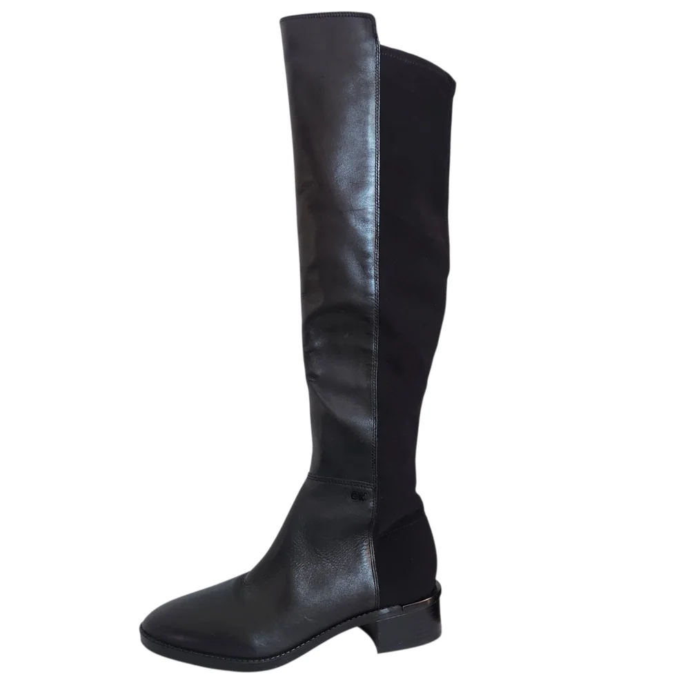 Calvin Klein Black Over the Knee Stretch Boots Size 7 NWOT